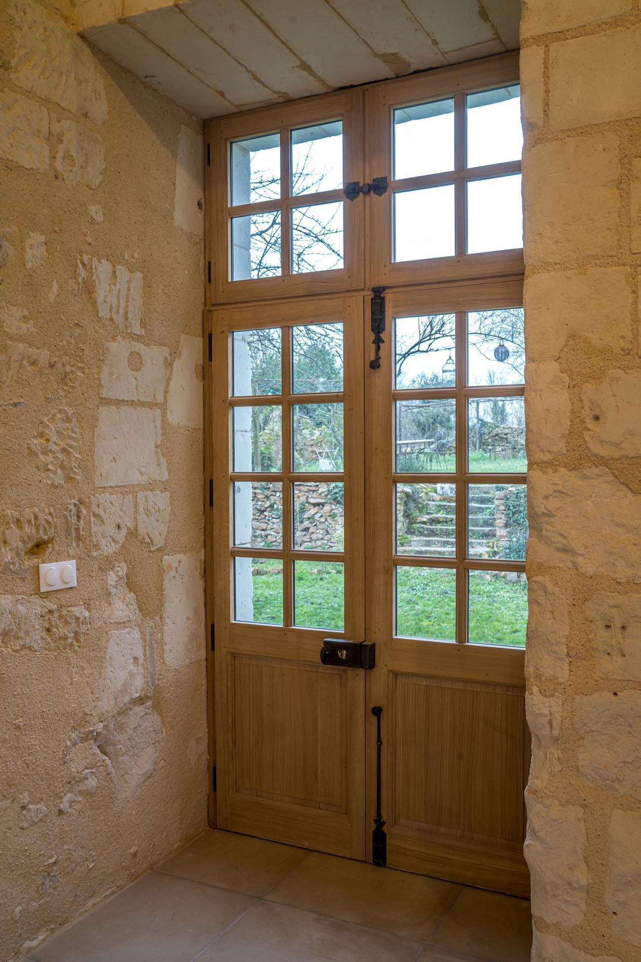 Porte-fenêtre XVIIe - Meneau et traverse Bois - Porte-fenêtre XVIIe